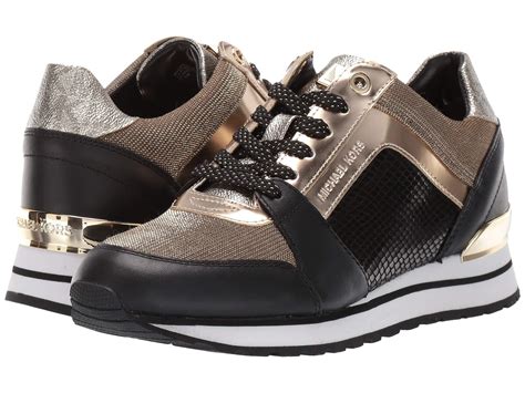 gold black and mesh michael kors sneakers|Michael Kors sneakers women's.